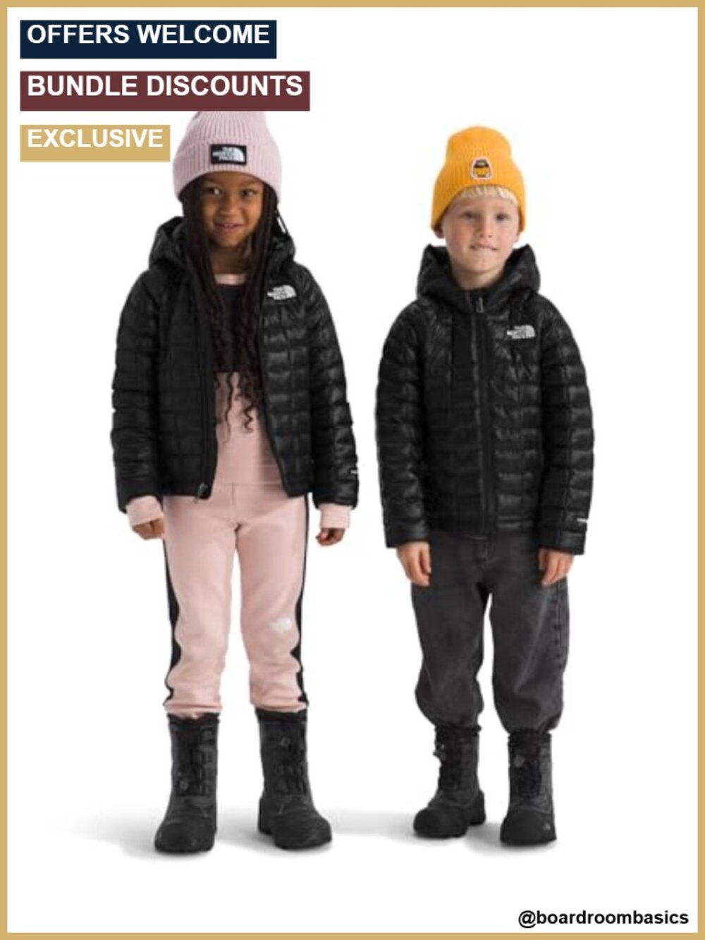 The North Face Thermoball Hooded Jacket Kids Insulated Quilted